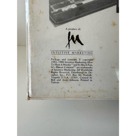 Vintage How to Host a Murder Grapes of Frath, Board Game 1986 NIB - Picture 4 of 7